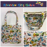 Medium Tote Bag - Dogs Cream